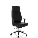 Poltrona professionale VITORO ECO nera con rivestimento in ecopelle e braccioli di hjh OFFICE