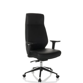 Poltrona professionale VITORO ECO nera con rivestimento in ecopelle e braccioli di hjh OFFICE