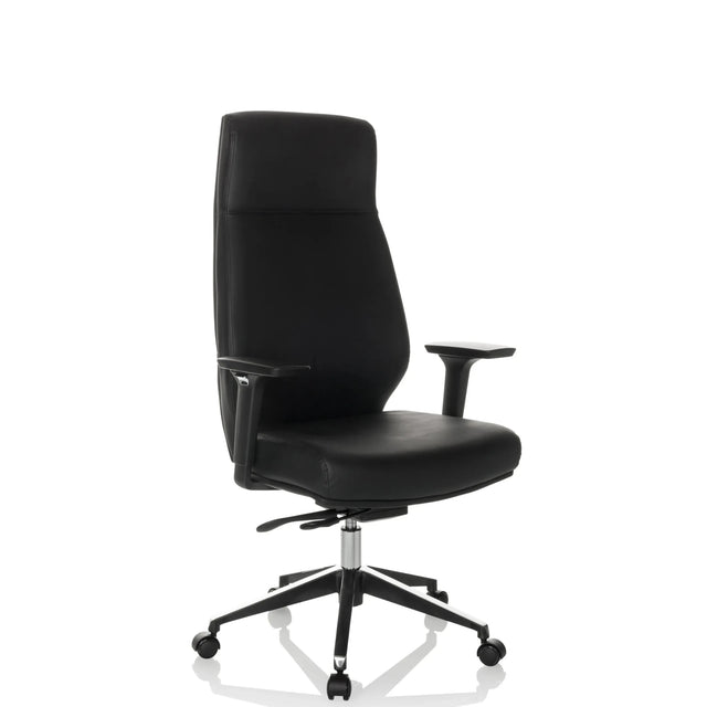 Poltrona professionale VITORO ECO nera con rivestimento in ecopelle e braccioli di hjh OFFICE
