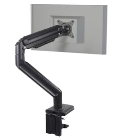 Supporto per monitor nero VM-MG1S con braccio articolato e fissaggio al tavolo di hjh OFFICE