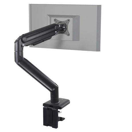 Supporto per monitor nero VM-MG1S con braccio articolato e fissaggio al tavolo di hjh OFFICE