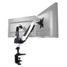 Supporto per monitor VM-MG2S in bianco e nero con due bracci articolati per due schermi di hjh OFFICE