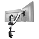Supporto per monitor VM-MG2S in bianco e nero con due bracci articolati per due schermi di hjh OFFICE