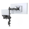 Supporto per monitor nero VM-MH2 per due monitor con braccio articolato e fissaggio al tavolo di hjh OFFICE