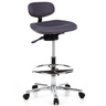 Sedia da banco WORK MF color antracite con poggiapiedi e cinque ruote di hjh OFFICE
