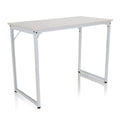Scrivania bianca WORKSPACE I con piano rettangolare e un semplice telaio in metallo di hjh OFFICE