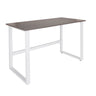 Scrivania WORKSPACE LIGHT I con piano grigio e struttura bianca di hjh OFFICE