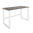 Scrivania WORKSPACE LIGHT I con piano grigio e struttura bianca di hjh OFFICE