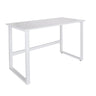 Scrivania bianca WORKSPACE LIGHT I con piano semplice e struttura a U di hjh OFFICE