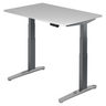 Scrivania regolabile elettricamente in altezza XBHM 12 GC in grigio con display digitale di hjh OFFICE PRO