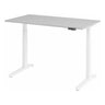Scrivania regolabile elettricamente in altezza XBHM 14 WW in grigio con struttura bianca e display digitale di hjh OFFICE PRO
