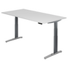 Scrivania regolabile elettricamente in altezza XBHM 2E GC con piano bianco di hjh OFFICE PRO