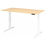 Scrivania regolabile elettricamente in altezza XDKB 16 W in acero con struttura bianca di hjh OFFICE PRO