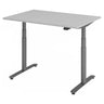 Scrivania regolabile elettricamente in altezza XDLR 12 G in grigio con due piedi a T di hjh OFFICE PRO