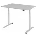 Scrivania regolabile elettricamente in altezza XDLR 12 S in grigio con due gambe di hjh OFFICE PRO
