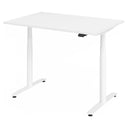 Scrivania regolabile elettricamente in altezza XDLR 12 W in bianco con piano rettangolare di hjh OFFICE PRO