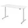 Scrivania regolabile elettricamente in altezza XDLR 16 S in bianco con piano rettangolare di hjh OFFICE PRO