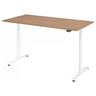 Scrivania regolabile elettricamente in altezza XDLR 16 W con piano in noce e struttura bianca di hjh OFFICE PRO