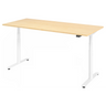 Scrivania regolabile elettricamente in altezza XDLR 19 W in acero con struttura bianca di hjh OFFICE PRO