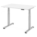 Scrivania regolabile elettricamente in altezza XDSM 12 S in bianco con pannello di controllo di hjh OFFICE PRO