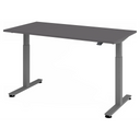 Scrivania regolabile elettricamente in altezza XMST 16 G in grafite con piano rettangolare di hjh OFFICE PRO