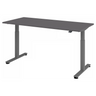 Scrivania ad altezza regolabile elettricamente XMST 19 G in grafite con un ampio piano di hjh OFFICE PRO
