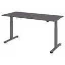 Scrivania ad altezza regolabile elettricamente XMST 19 G in grafite con un ampio piano di hjh OFFICE PRO