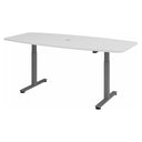 Scrivania regolabile elettricamente in altezza XMST 22 G con piano grigio di hjh OFFICE PRO