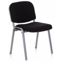 Vierfußstuhl XT 600 S mit schwarzem Bezug und silbernem Metallgestell von hjh OFFICE
