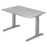 Scrivania regolabile in altezza XTRA XB 12 SS in grigio con piano rettangolare di hjh OFFICE PRO