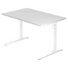 Scrivania regolabile in altezza XTRA XB 12 WW in bianco con piano rettangolare di hjh OFFICE PRO