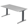 Scrivania regolabile in altezza XTRA XB 16 GC in grigio con piano rettangolare di hjh OFFICE PRO