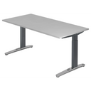 Scrivania regolabile in altezza XTRA XB 16 GC in grigio con piano rettangolare di hjh OFFICE PRO