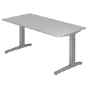 Scrivania regolabile in altezza XTRA XB 16 SS in grigio con un piano rettangolare di hjh OFFICE PRO