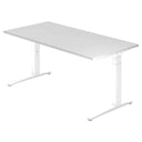 Scrivania regolabile in altezza XTRA XB 16 WW in bianco con piano rettangolare di hjh OFFICE PRO