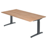 XTRA XB 2E GG | 200x100 | Schreibtisch höhenverstellbar - buerostuhl24