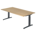 XTRA XB 2E GG | 200x100 | Schreibtisch höhenverstellbar - buerostuhl24