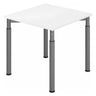 Scrivania regolabile in altezza YAMA 8 G con piano bianco e gambe grigie di hjh OFFICE PRO