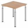 Scrivania regolabile in altezza YAMA 8 S effetto noce con gambe argentate di hjh OFFICE PRO