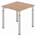 Scrivania regolabile in altezza YAMA 8 S effetto noce con gambe argentate di hjh OFFICE PRO