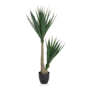 Piante artificiali YUCCA in verde con foglie strette e vaso nero di hjh OFFICE