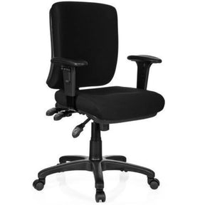 Sedia da ufficio professionale ZENIT BASE nera con braccioli e base a rotelle di hjh OFFICE